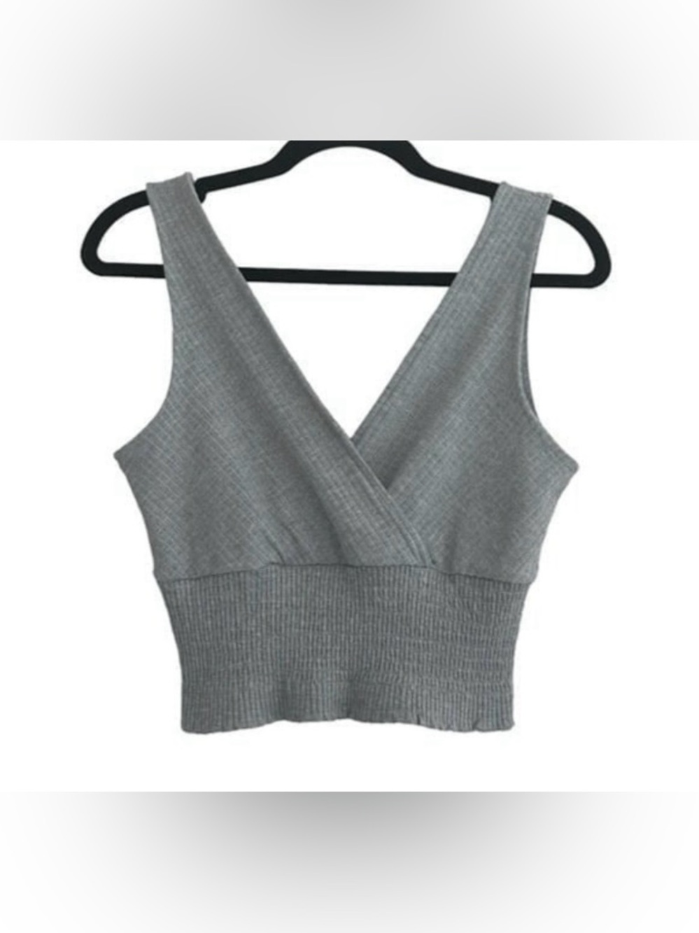 Grey Cropped Tank Top Medium | by Paper Crane